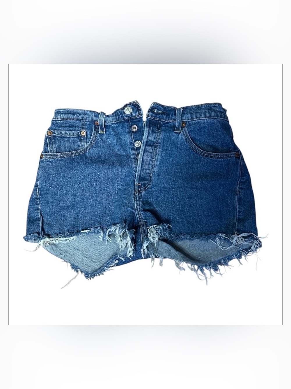 Original Levi 501 high waist denim shorts